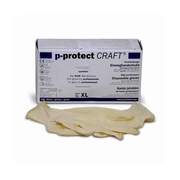 P-PROTECT CRAFT skiedikliams atsparios lateksinės pirštinės XL