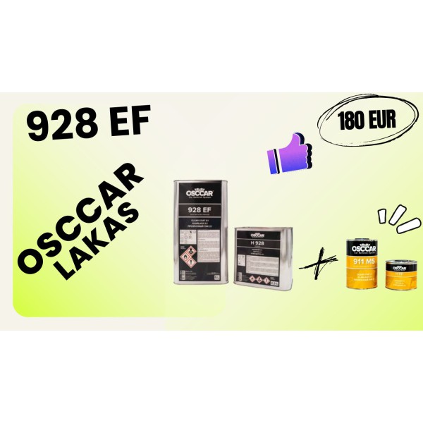 OSCCAR 928 EF akrilinis lakas 2:1 7,5L kompl. + DOVANA 911 MS akrilinis lakas 2:1 1,5L kompl.