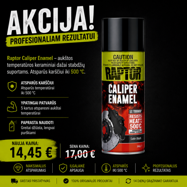 Pusiau matiniai juodi suportų dažai aer. 500 °C, 400 ml