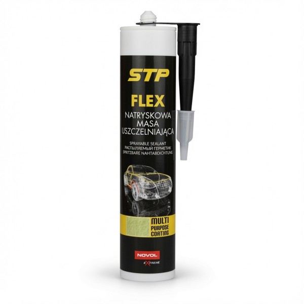 Purškiamas hermetikas STP FLEX juodas 290ml NOVOL
